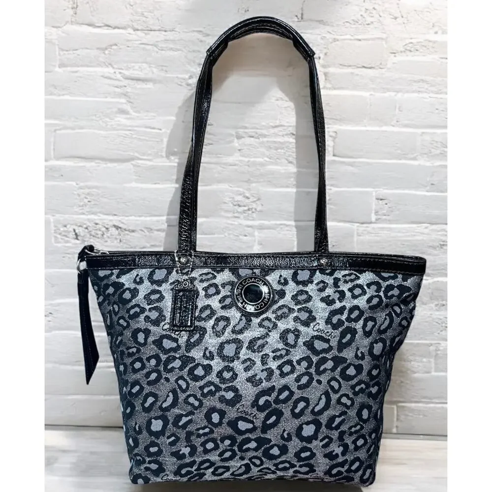 Coach F21061 Metallic Ocelot Tote Bag